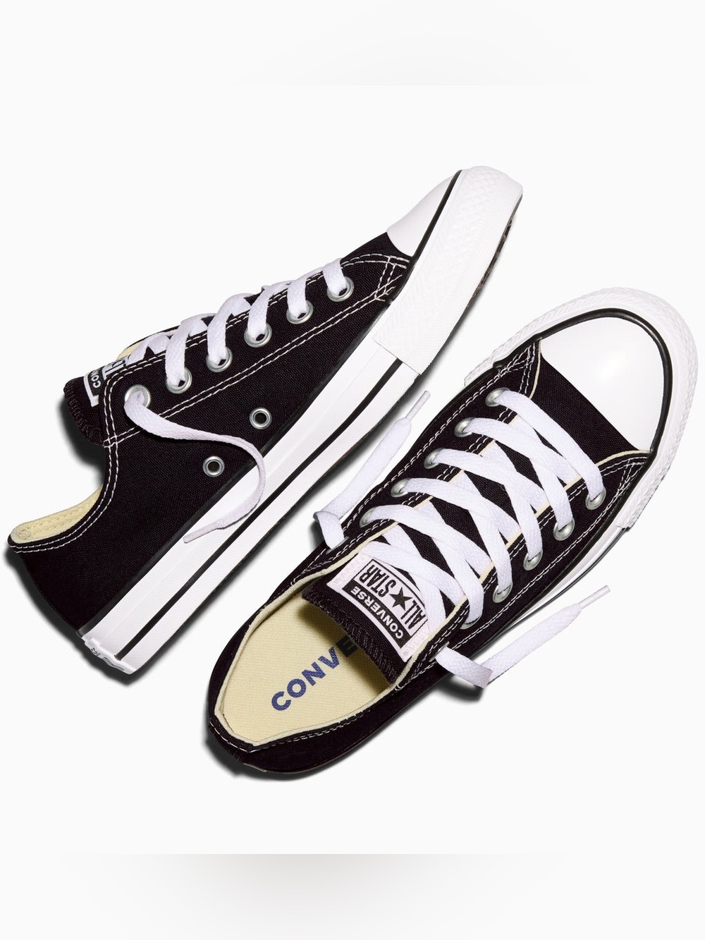 Converse Chuck Taylor All Star Canvas Sneakers- Black & White Low Top Shoe
